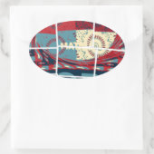 Hoffe, das Wunder schöne schöne schöne inspirieren Ovaler Aufkleber (Tasche)