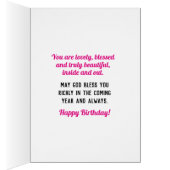 Hoffe, dass dein Geburtstag gesegnet und schön ist (Innen (Rechts))