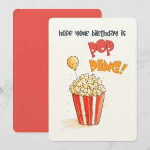 Hoffe, dass dein Geburtstag POPPING!   Eine Popcor Einladung