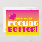 Hoffe, dass du besser Gefühl bist! Postkarte (Vorne/Hinten)