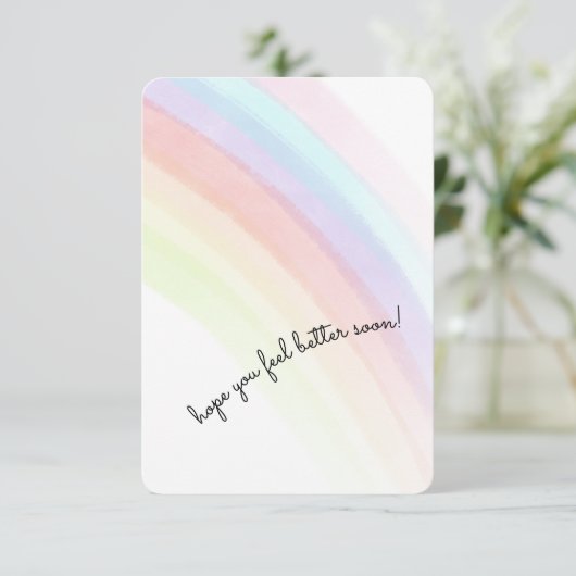 Hoffe, dass es dir bald besser geht dankeskarte (Stehend Vorderseite)