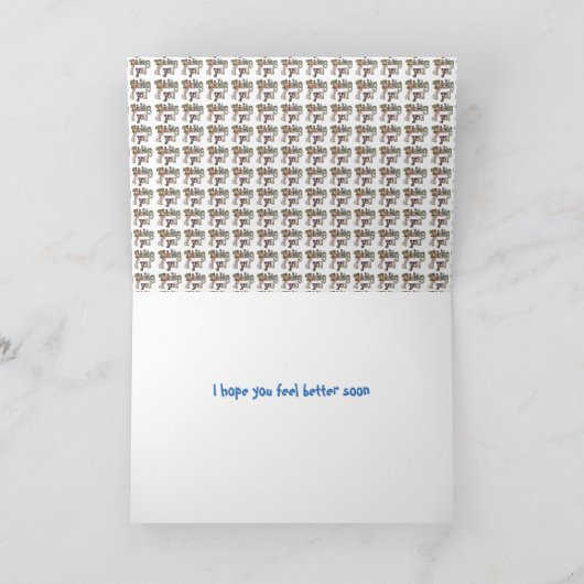 Hoffe, dass es dir bald besser geht karte (Innenseite)