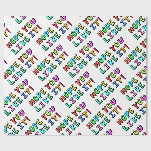 Hoffe, dass es dir gefällt geschenkpapier (Flach)