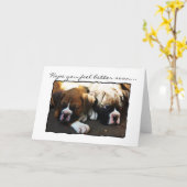Hoffe, dass Sie sich bald besser Boxer Jungtiere G Karte (Gelbe Blume)