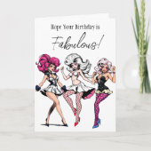 Hoffe, dein Geburtstag ist fabelhaft! Drag Queen Karte (Vorderseite)