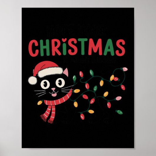 Hoffe, dein Weihnachten ist melodisch und hell Fun Poster (Vorne)