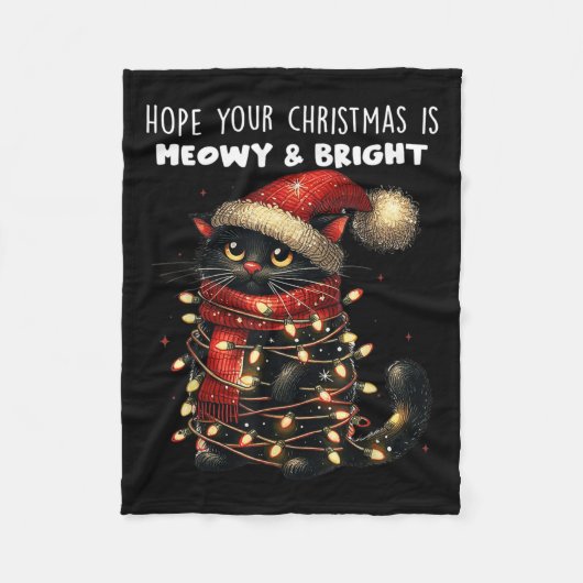 Hoffe, dein Weihnachten ist Meowy & Amp; helles, s Fleecedecke (Vorderseite)