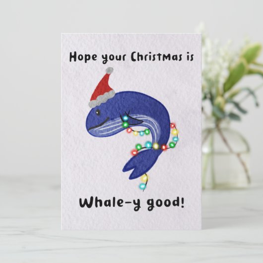 Hoffe, dein Weihnachten ist whale-y gut! (Stehend Vorderseite)