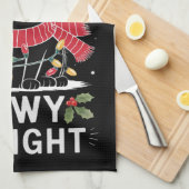 Hoffe, deine Weihnachten ist Meowy und helle Katze Geschirrtuch (Viertel Falte)