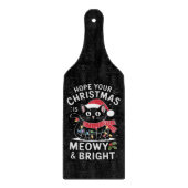 Hoffe, deine Weihnachten ist Meowy und helle Katze Schneidebrett (Vorderseite)