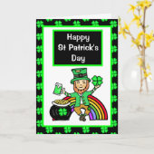 Hoffe, du bekommst Glück, St. Patrick's Day Karte (Gelbe Blume)