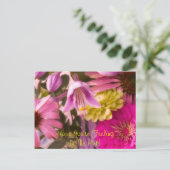 Hoffe, du fühlst dich im Rosa! Postkarte (Stehend Vorderseite)