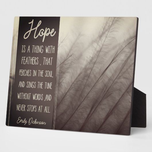 HOFFE etwas mit Federn Fotoplatte (Seite)