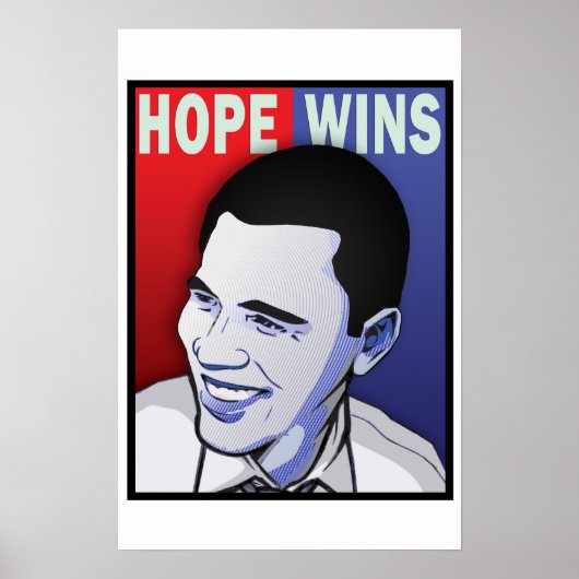 Hoffe gewinnt! - Barack Obama Präsident der USA Poster (Vorne)