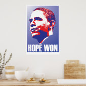 Hoffe gewinnt! - Barack Obama Präsident der USA Poster (Küche)