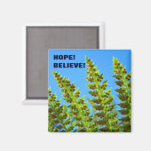 HOFFE! Magnet GLAUBEN! Grünwald Ferns Blätter (Vorderseite/Rückseite)