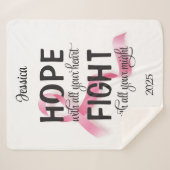 Hoffe mit deinem ganzen Herzen Chemo Sherpadecke (Vorderseite (Horizontal))