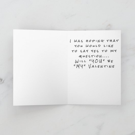 **HOFFE U SAGT JA ZU MEINER ANFRAGE** VALENTINE KARTE (Innenseite)