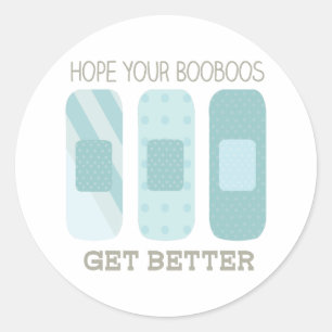 Hoffen Sie, dass Ihre BooBoos sich verbessern Runder Aufkleber