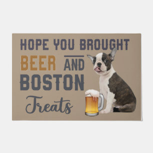 Hoffen Sie, dass Sie Bier und Boston Leckereien. Fußmatte