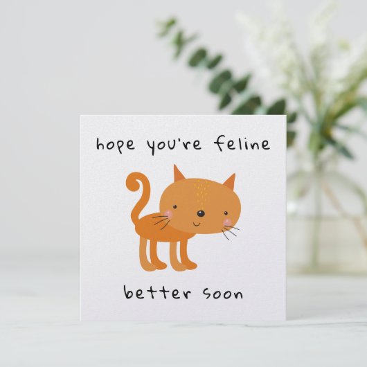 Hoffen Sie, dass Sie Feline besser bald Niedliche  (Stehend Vorderseite)