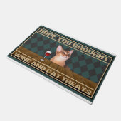 Hoffen Sie, dass Sie Leckereien, Wein und Katzen. Fußmatte (Schrägansicht)