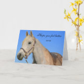 Hoffen Sie, dass Sie sich besser Pferd Grußkarte Karte (Gelbe Blume)