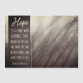 HOFFEN Sie eine Sache mit Federn Magnetkarte (Vorderseite)