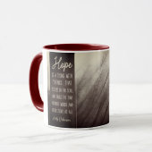 HOFFEN Sie eine Sache mit Federn Tasse (Vorderseite Links)