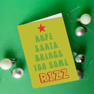 Hoffentlich bringt dir der Weihnachtsmann Rizz Lus Feiertagskarte