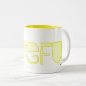 Hoffentlich - ein positives Wort Zweifarbige Tasse (VorderseiteRechts)