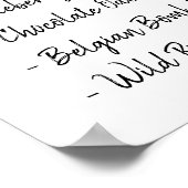 Hoffentlich immer nach dem Biermenü Hochzeit Braut Poster (Ecke)