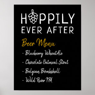 Hoffentlich immer nach dem Biermenü Hochzeit Braut Poster