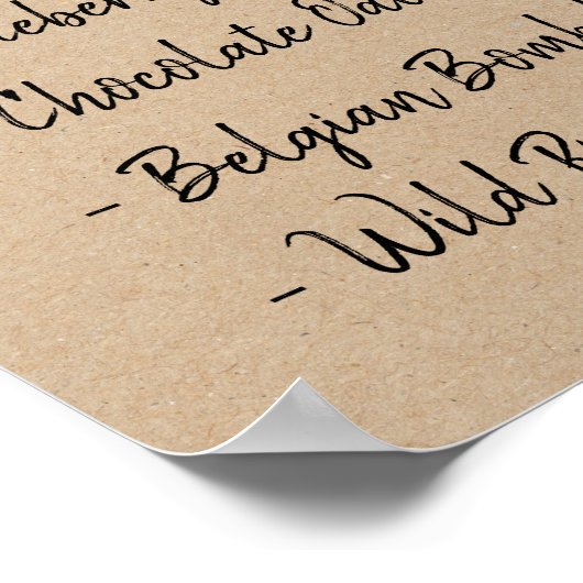 Hoffentlich immer nach dem Biermenü Hochzeit Braut Poster (Ecke)