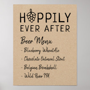 Hoffentlich immer nach dem Biermenü Hochzeit Braut Poster