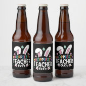 Hoffentlich Lehrer je Schule Ostern Bunny Egg Bierflaschenetikett (Flaschen)