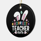 Hoffentlich Lehrer je Schule Ostern Bunny Egg Keramik Ornament (Links)