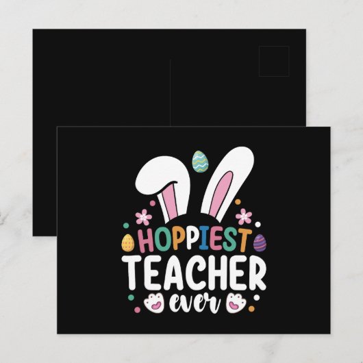 Hoffentlich Lehrer je Schule Ostern Bunny Egg Postkarte (Vorne/Hinten)