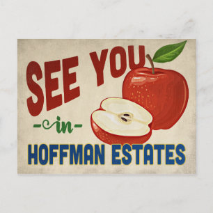 Hoffman Anwesen Illinois Apple - Vintage Travel Postkarte