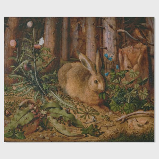 Hoffmann Hare Forest Nature Malerei Geschenkpapier (Flach)