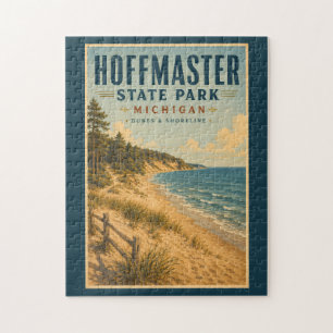 Hoffmaster State Park Michigan Illustration Reise Puzzle