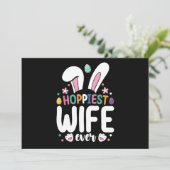 Hoffnest Ehefrau Ever Familie Ostern Sonnige Eier Einladung (Stehend Vorderseite)