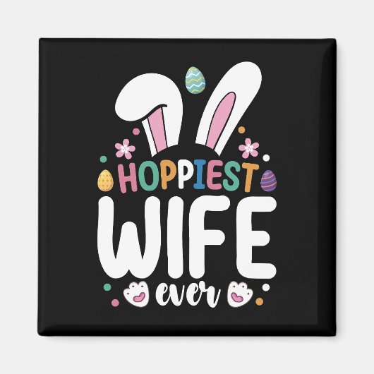 Hoffnest Ehefrau Ever Familie Ostern Sonnige Eier Magnet (Vorne)