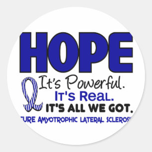 HOFFNUNG 1 ALS Lou Gehrig's Disease Runder Aufkleber