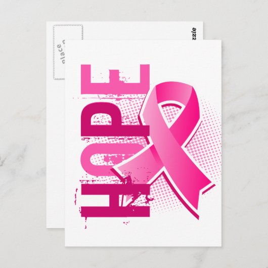 Hoffnung 2 Brustkrebs Postkarte (Vorne/Hinten)