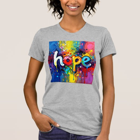 Hoffnung Abstrakt Graffiti-Stil 104 T-Shirt (Vorderseite)