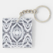Hoffnung Abstrakt Schwarz-Weiß-Aquarell-Kunst Schlüsselanhänger (Rückseite)