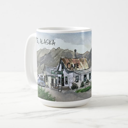 Hoffnung, Alaska - 15 oz. Tasse (Vorderseite Links)