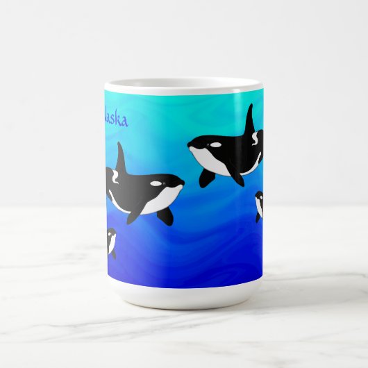 Hoffnung, Alaska Orcas - 15 oz. Combo-Tasse Kaffeetasse (Mittel)