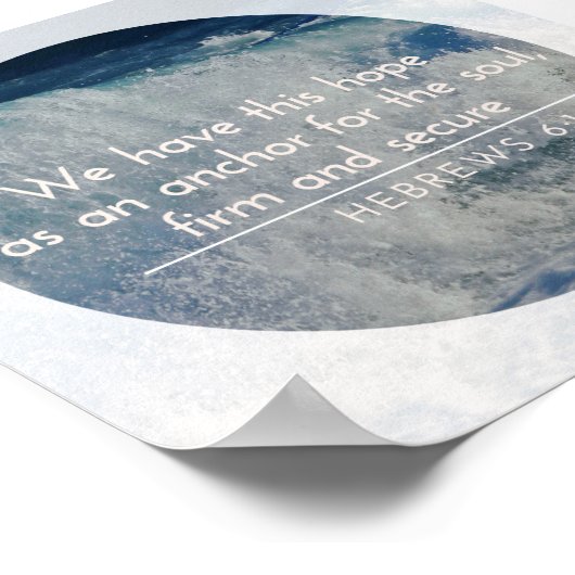 Hoffnung als Ankerposter-Hebräer6:19 Poster (Ecke)